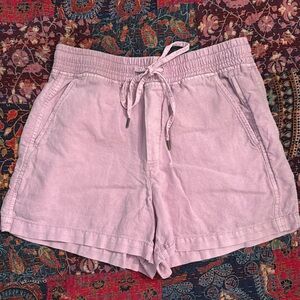 Lavender Pull-On Drawstring Comfy Shorts GAP Women's XS (linen like material)